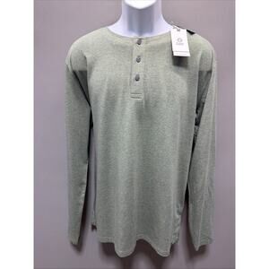 Tasc Performance Everywear LS Henley Perfect Green Heather Men Size XL New